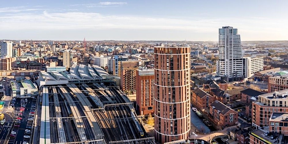 Aerial view of Leeds City centre